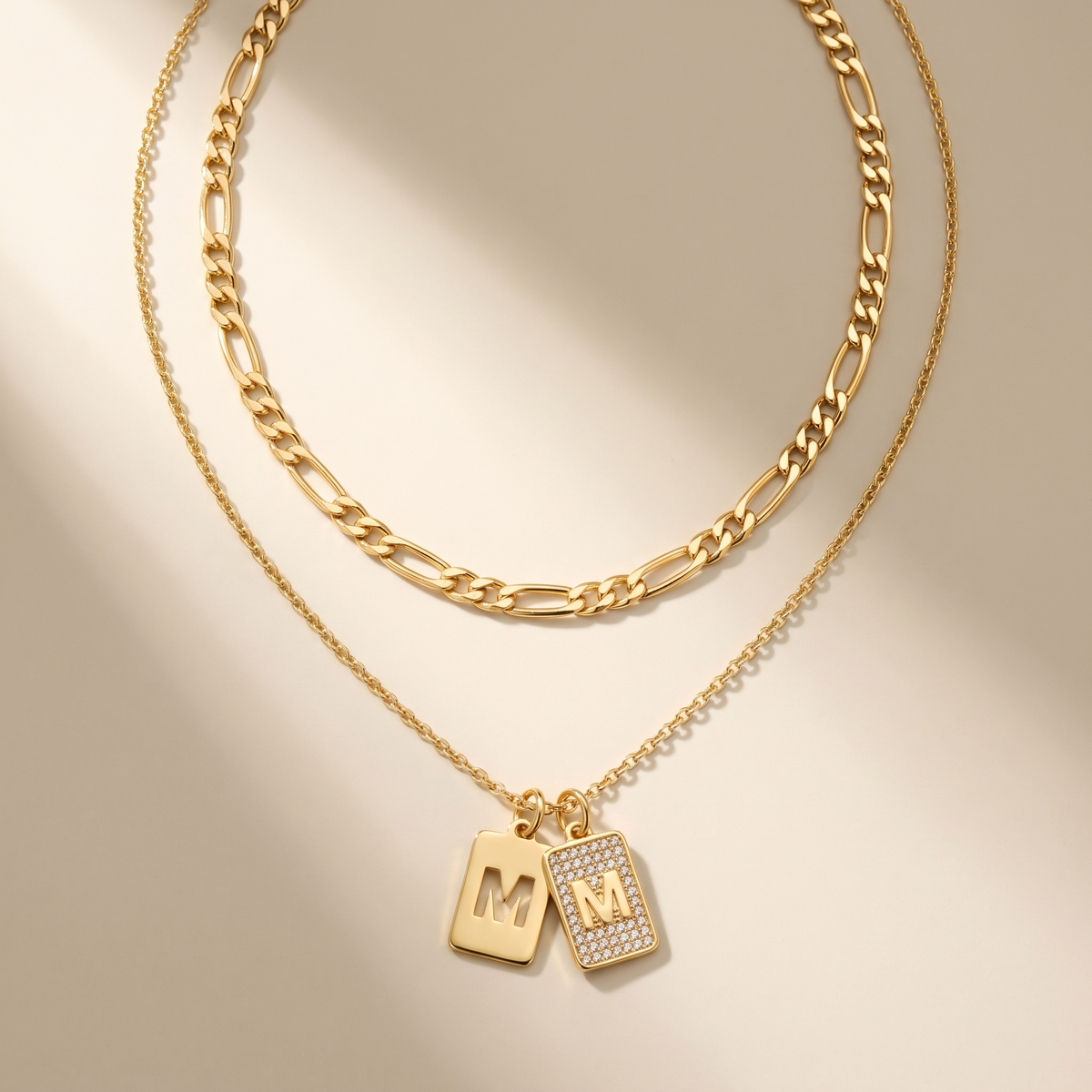 Collar de Inicial Doble Plaquita