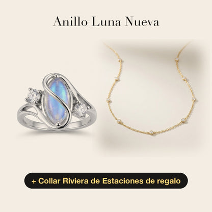 Anillo Luna Nueva + Collar Riviera de Estaciones de regalo
