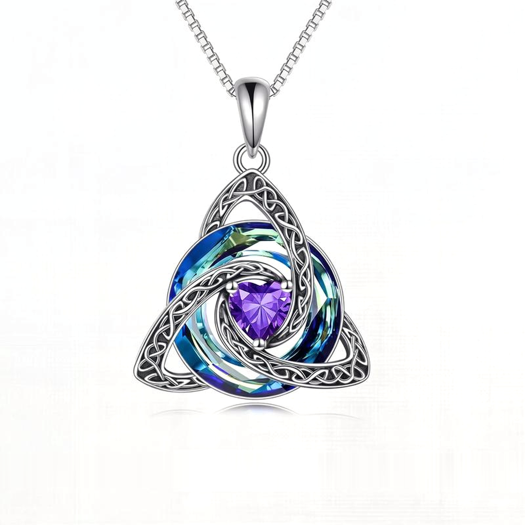 Collar Nudo de Bruja · Febrero · morado amatista