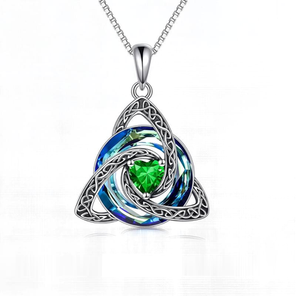 Collar Nudo de Bruja · Mayo · verde esmeralda