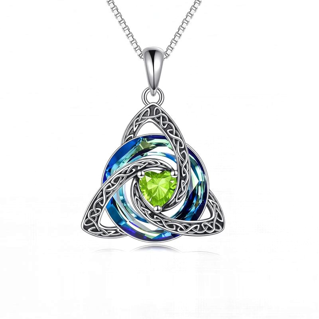 Collar Nudo de Bruja · Agosto · verde peridoto