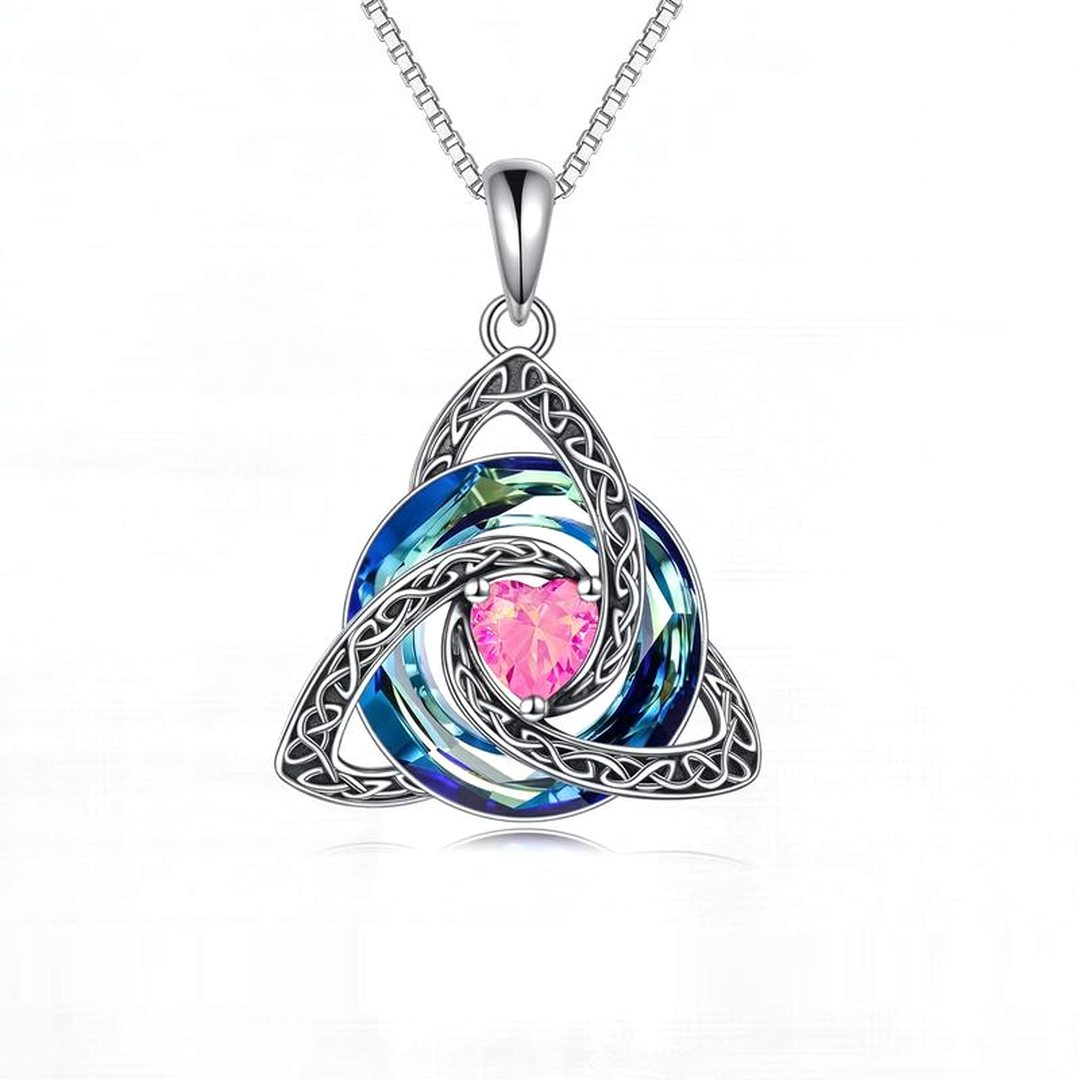 Collar Nudo de Bruja · Octubre · rosa turmalina