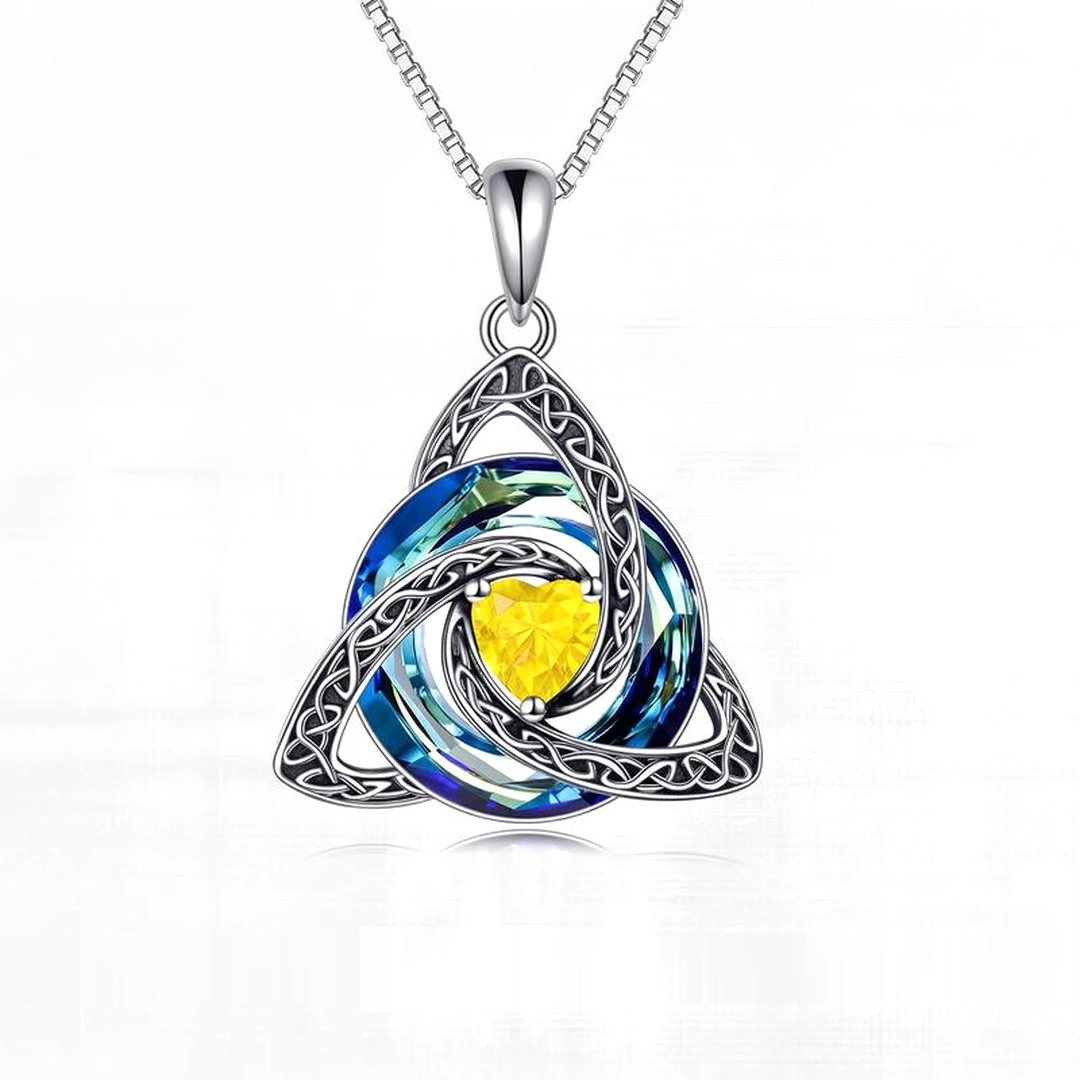 Collar Nudo de Bruja · Noviembre · amarillo citrino
