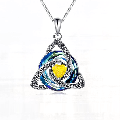 Collar Nudo de Bruja · Noviembre · amarillo citrino