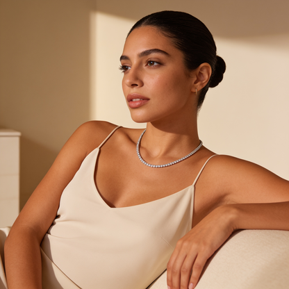 Collar Riviera — Tennis de Cristales 4mm